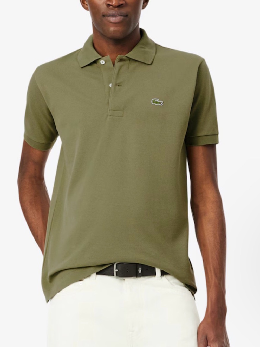 Lacoste Men's Slim Fit Olive Green Polo Shirt